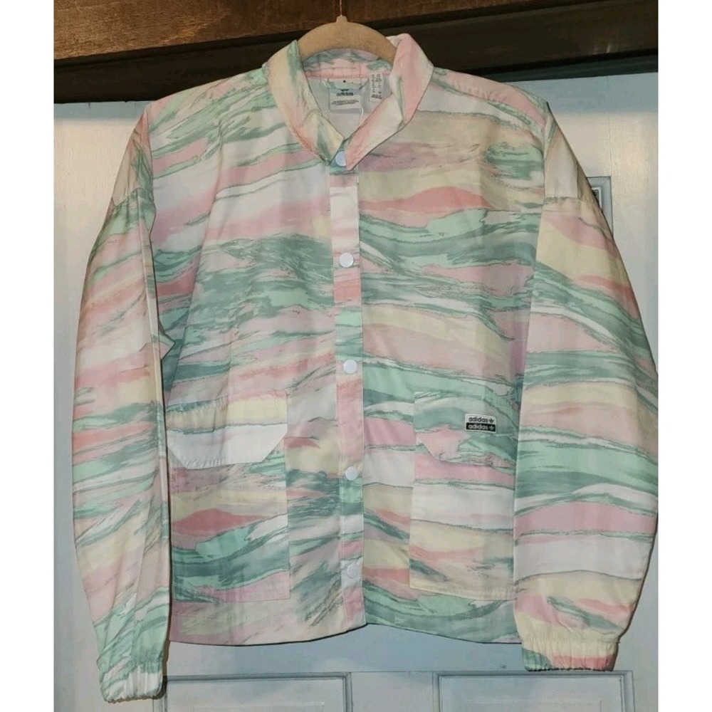 Adidas Originals R.Y.V. Jacket Womens XS Windbreaker Nylon Pastels New Nwt